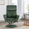 SC.Paddington Recliner Chair & Footstool in Moss Green